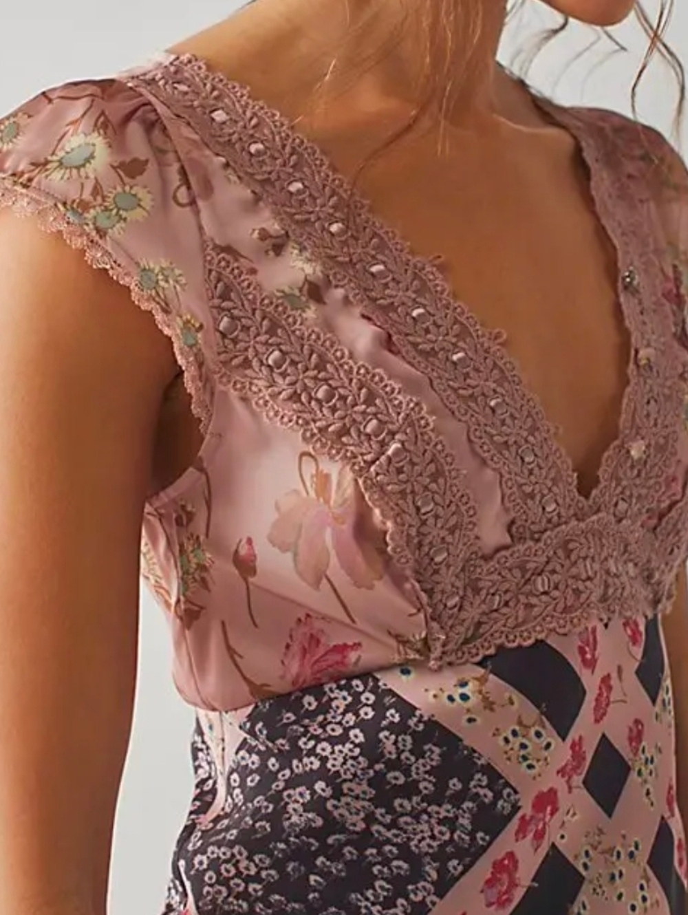 Free People Baby Doll  French Coast Mini Slip The Secret Admirer Size Large - Picture 3 of 16